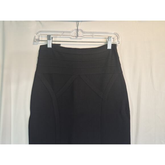 New w/Tag Bebe Black Stretch Highwaist Bandage Skirt Medium Y2K - Picture 2 of 7